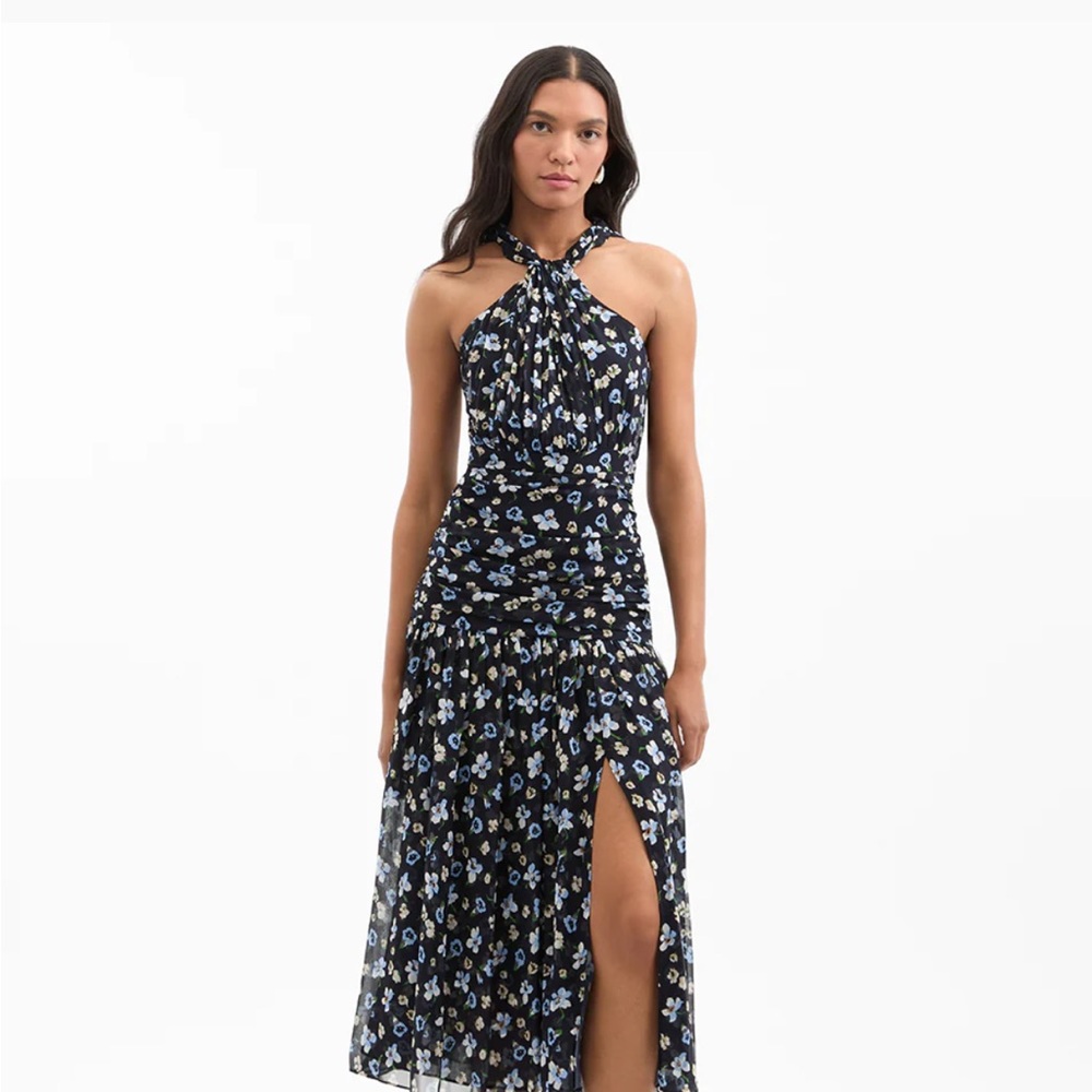 Veronica Beard Brock silk ruched Midi Dress